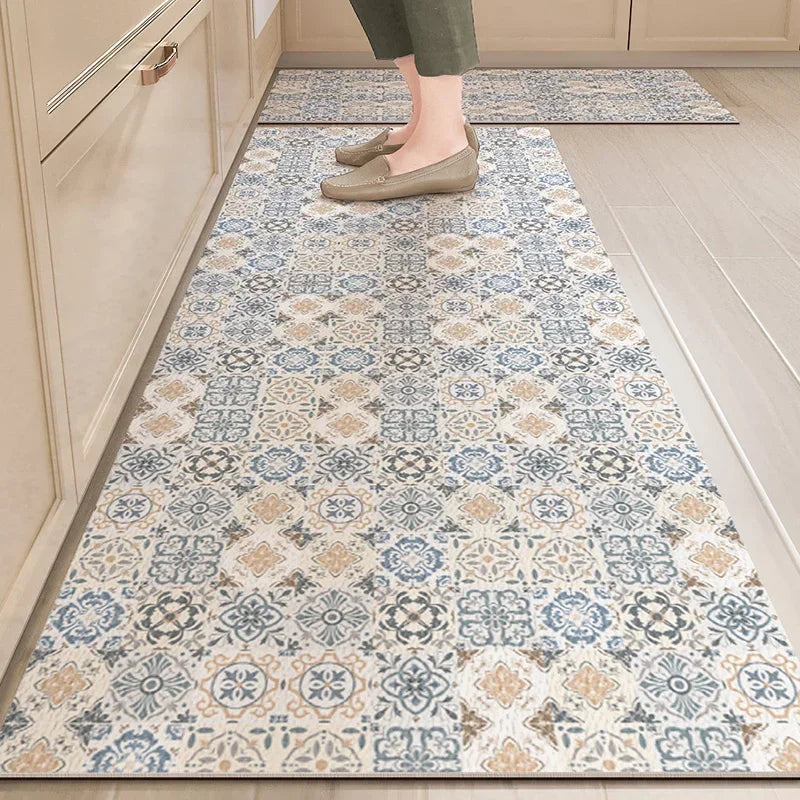 Pvc Carpet for Kitchen Floor Mat Waterproof Home Decoration Rug Oil-proof Anti-slip Long Foot Mats Alfombra Vinilicas Cocina