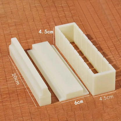 Sushi Maker Equipment Kit – Plastic Kimbap & Sushi Roll Molds in Round, Square & Heart Shapes