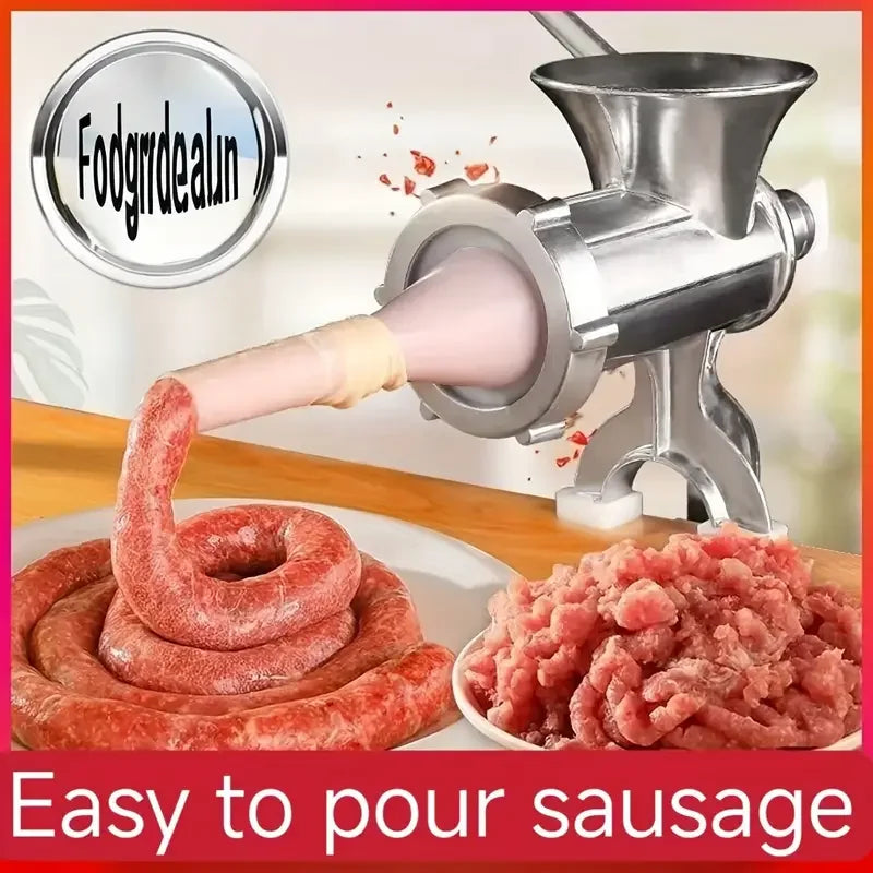 Heavy-Duty Manual Meat Mincer & Grinder – Sausage Filler, Noodle & Pasta Maker Kitchen Tool