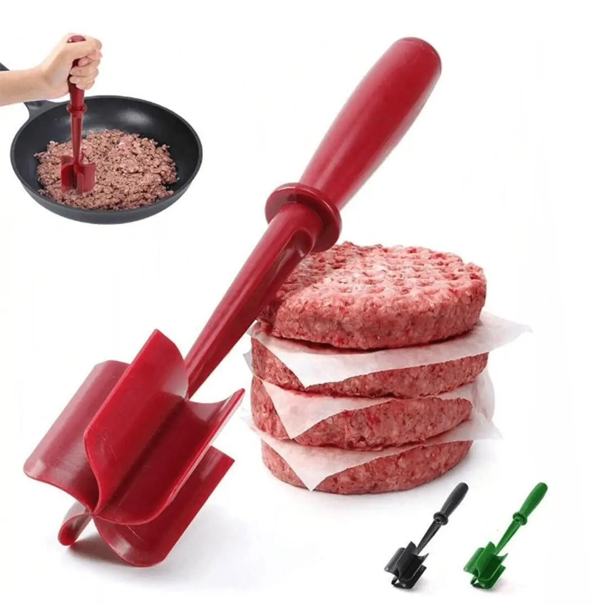 Heat-Resistant Meat Chopper & Shredder – Ground Beef Smasher for Hamburger Meat