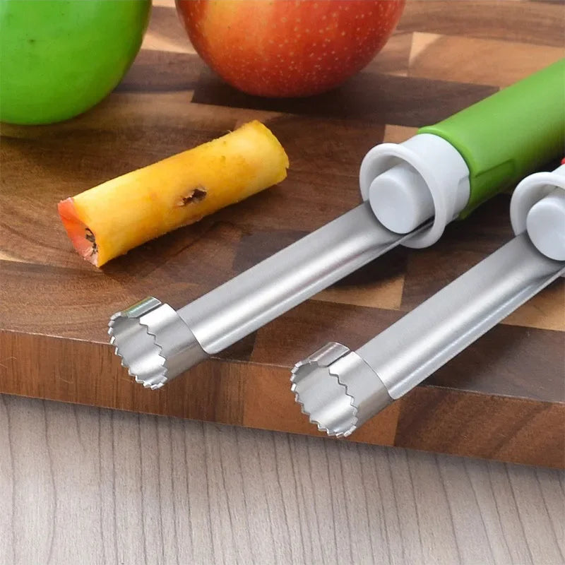 Stainless Steel Fruit Corer – Scalable Apple & Pear Coring Tool - Kitchenley